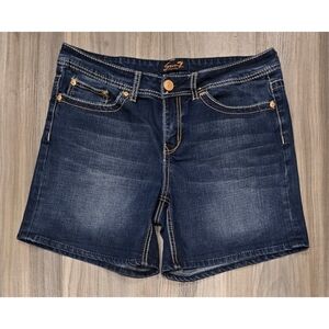 7 Seven Women's Blue Denim Shorts Size 12